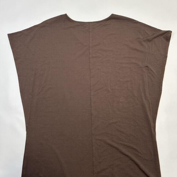 J Jill Vacation Dress XS Brown Midi Maxi Slits Dolman Pullover Casual Everyday - Picture 5 of 8